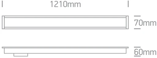 20-40W LED įleidžiamas linijinis šviestuvas, baltas, 3000/4000/5000K, 38152R/W/V