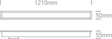 20-40W LED įleidžiamas linijinis šviestuvas, baltas, 3000/4000/5000K, 38145AR/W/V