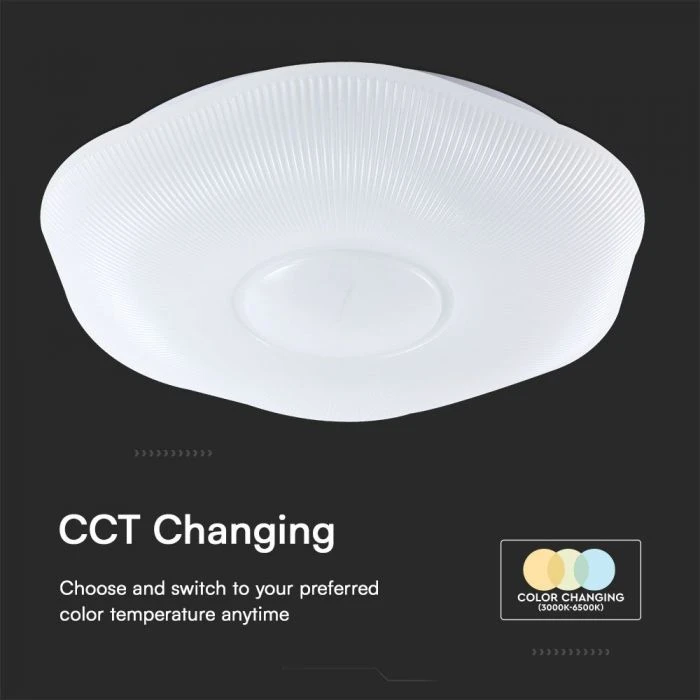 Lubinis šviestuvas V-tac 20/40W LED paviršinis šviestuvas, baltas, 3000/4000/6500K, dimeriuojamas, PLUM BLOSSOM dangtelis