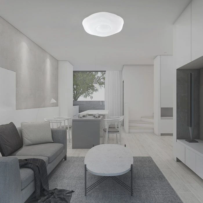 Lubinis šviestuvas V-tac 20/40W LED paviršinis šviestuvas, baltas, 3000/4000/6500K, dimeriuojamas, PLUM BLOSSOM dangtelis