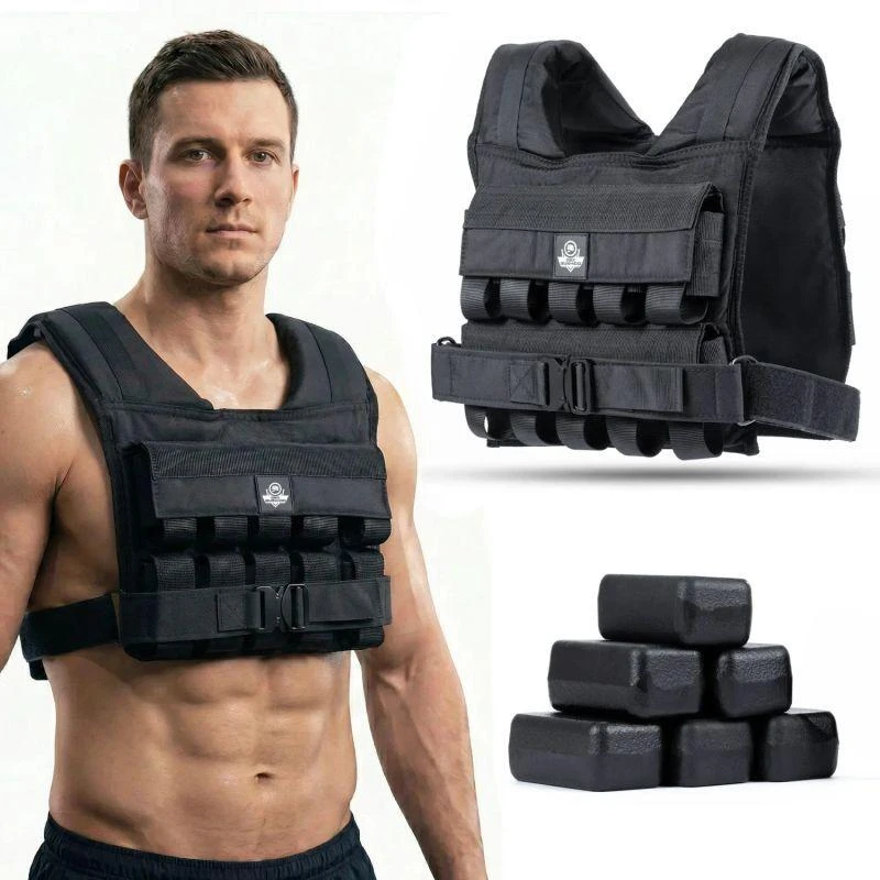 20 kg Svorinė treniruočių liemenė su skriemuliais W20B | DBX Bushido