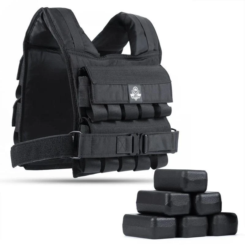 20 kg Svorinė treniruočių liemenė su skriemuliais W20B | DBX Bushido