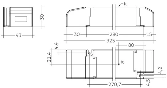 200W LED maitinimo šaltinis TRIDONIC, 48V, PWM