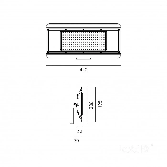 200W LED pramoninis šviestuvas MULTILUXO, juodas, 4000K, IP65