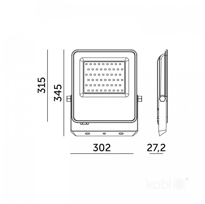 200W LED prožektorius ULSAN, juodas, 4000K