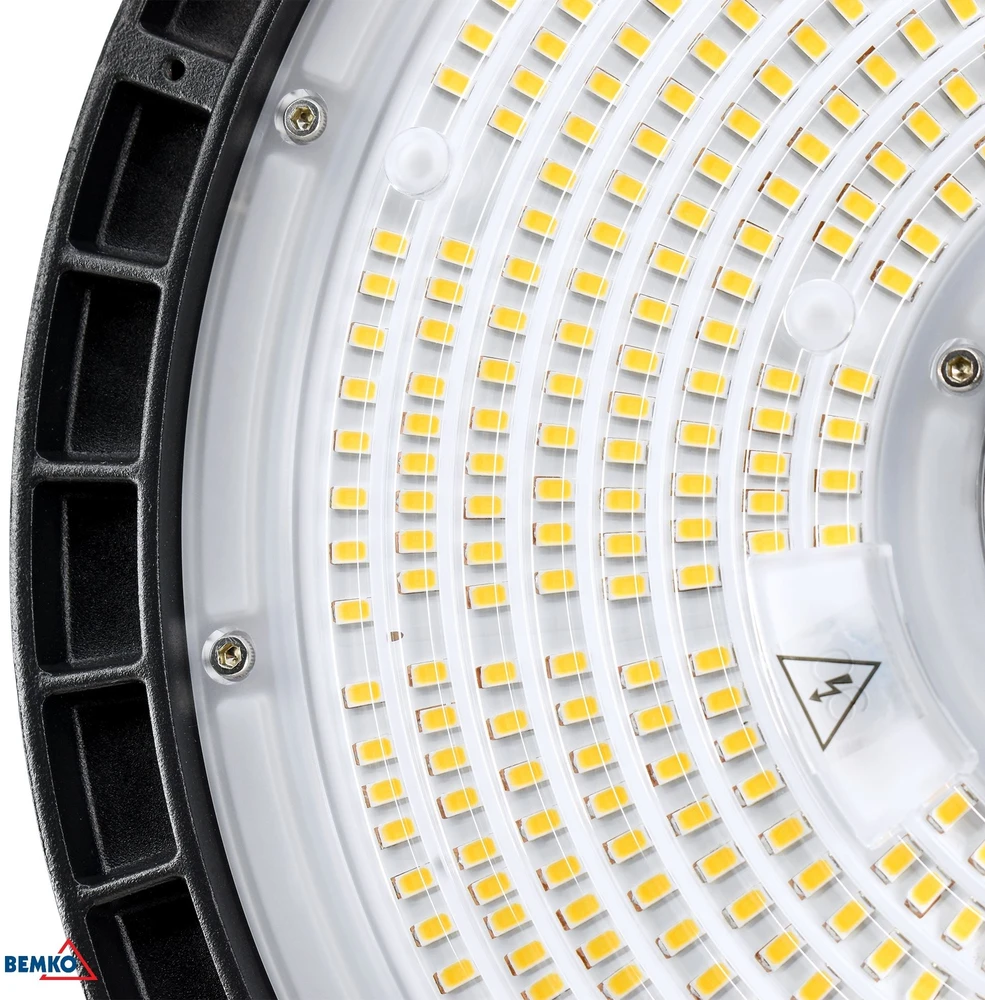 Bemko 200W LED UFO šviestuvas PARIT, juodas, 4000K, IP65, 90°, DALI