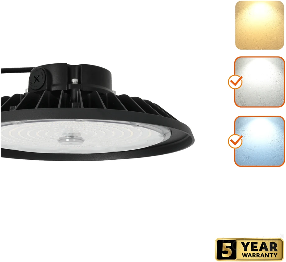 200W LED UFO šviestuvas RIO, juodas, 4000/5000K, IP66