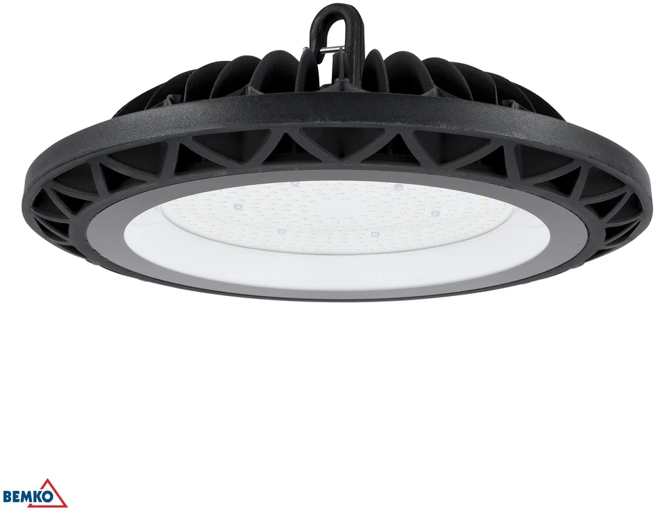 Bemko 200W LED UFO šviestuvas VOYAGER, juodas, 4000K, IP65, 110°