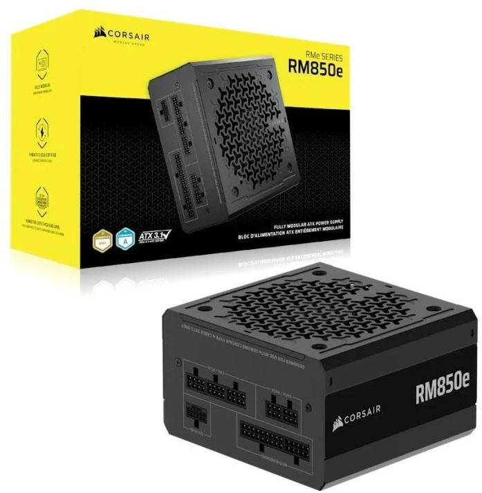 2025 m. „RMe“ serija, RM850e, 850 W, ATX 3.1, PCIe 5.1, „GOLD“ sertifikatas