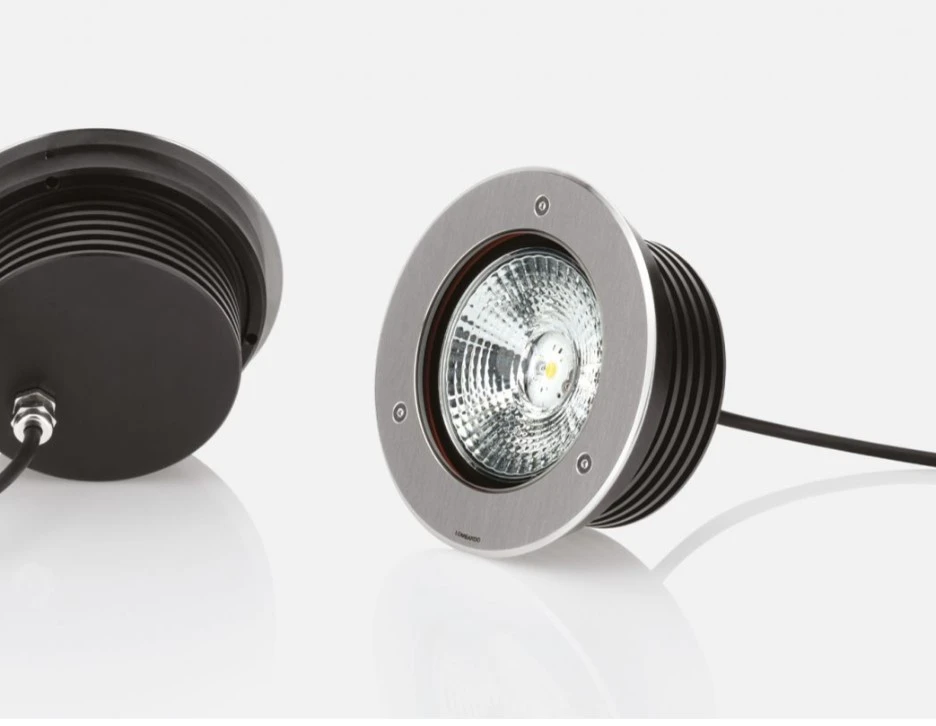 20W LED įleidžiamas į žemę šviestuvas CNC 150, pilkas, 3000K, 32°