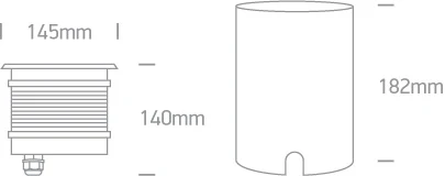20W LED įleidžiamas į žemę šviestuvas, nerūdijančio plieno sp., 3000K, 69050/W