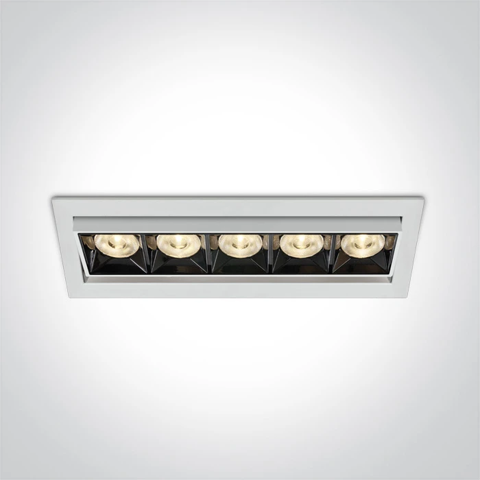 20W LED įleidžiamas pakreipiamas šviestuvas, baltas, 3000K, 51506B/W/W