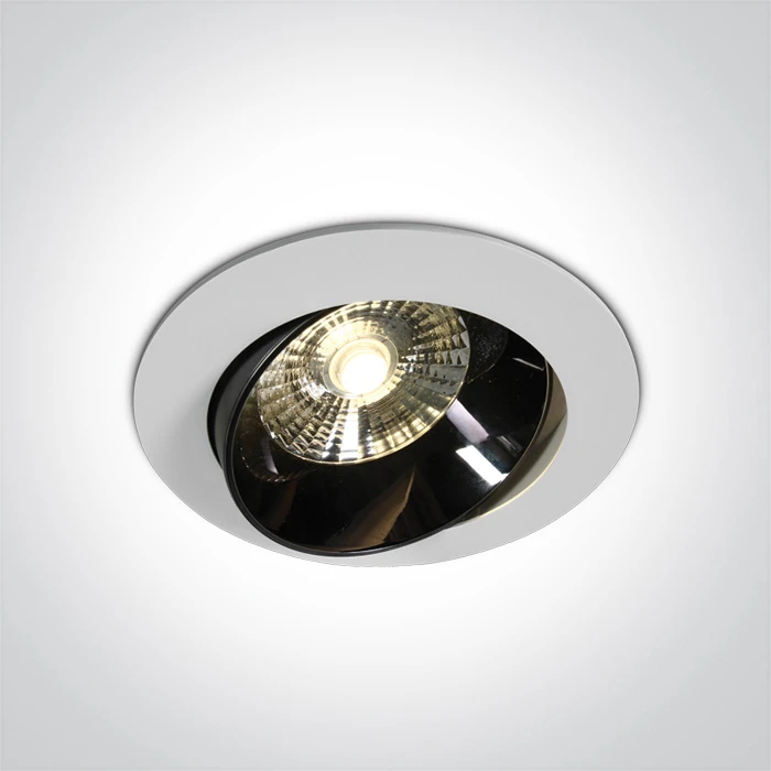 20W LED įleidžiamas pakreipiamas šviestuvas, baltas, 3000K, 11120E/W/W