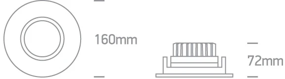 20W LED įleidžiamas pakreipiamas šviestuvas, baltas, 3000K, 11120E/W/W