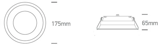20W LED įleidžiamas šviestuvas, baltas, 3000/4000/5000K, IP65, 10120FD/W/V