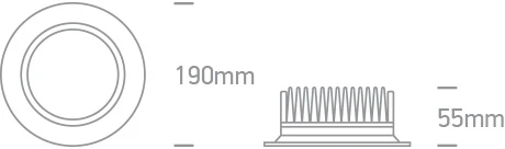 20W LED įleidžiamas šviestuvas, baltas, 3000-4000K-6000K, 10120UV/W/V