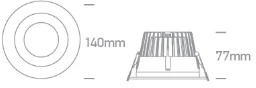 20W LED įleidžiamas šviestuvas, baltas, 3000/4000/5000K, 10120ED/W/V