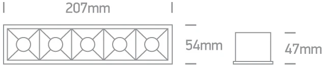 20W LED įleidžiamas šviestuvas, baltas, 3000K, 50506B/W/W