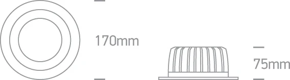 20W LED įleidžiamas šviestuvas, baltas, 4000K, 10120CA/W/C