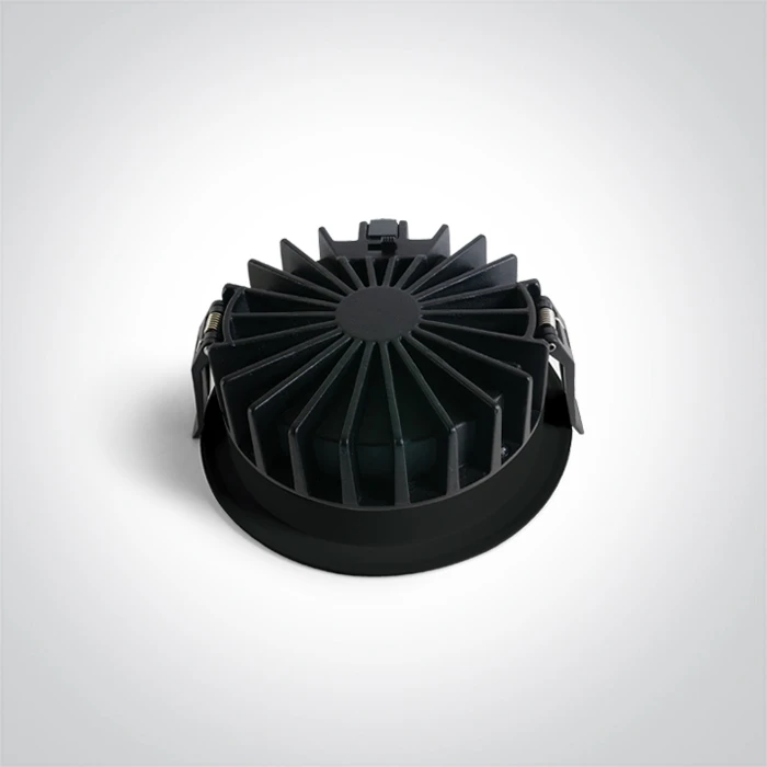 20W LED įleidžiamas šviestuvas su filtru nuo akinimo, juodas, 3000/3500/4000K, 10120DH/B/V