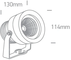 20W LED įsmeigiamas sodo šviestuvas, baltas, 3000K, IP65, 7047/W/W
