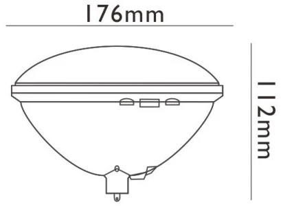 20W LED lemputė, GX16d, PAR56, 2500K, dimeriuojama
