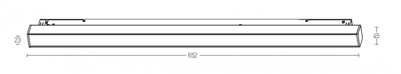 20W LED linijinis šviestuvas į magnetinę sistemą ZAMBELIS MAGNETIC, juodas, 4000K, DALI, 2089-4B