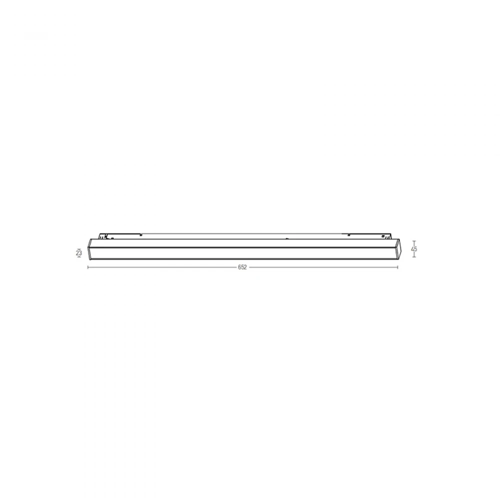 20W LED linijinis šviestuvas į magnetinę sistemą ZAMBELIS MAGNETIC, juodas, 2700K, DALI, 2089-27B