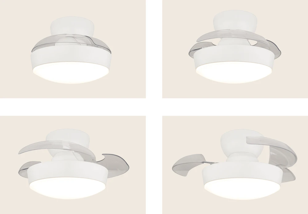 20W LED lubinis šviestuvas - ventiliatorius, baltas/skaidrus, 3000/4000/6500K, 25329