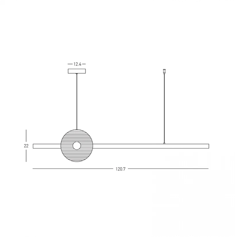 20W LED pakabinamas šviestuvas, juodos/dūmų sp., 3000K, dimeriuojamas, 25425
