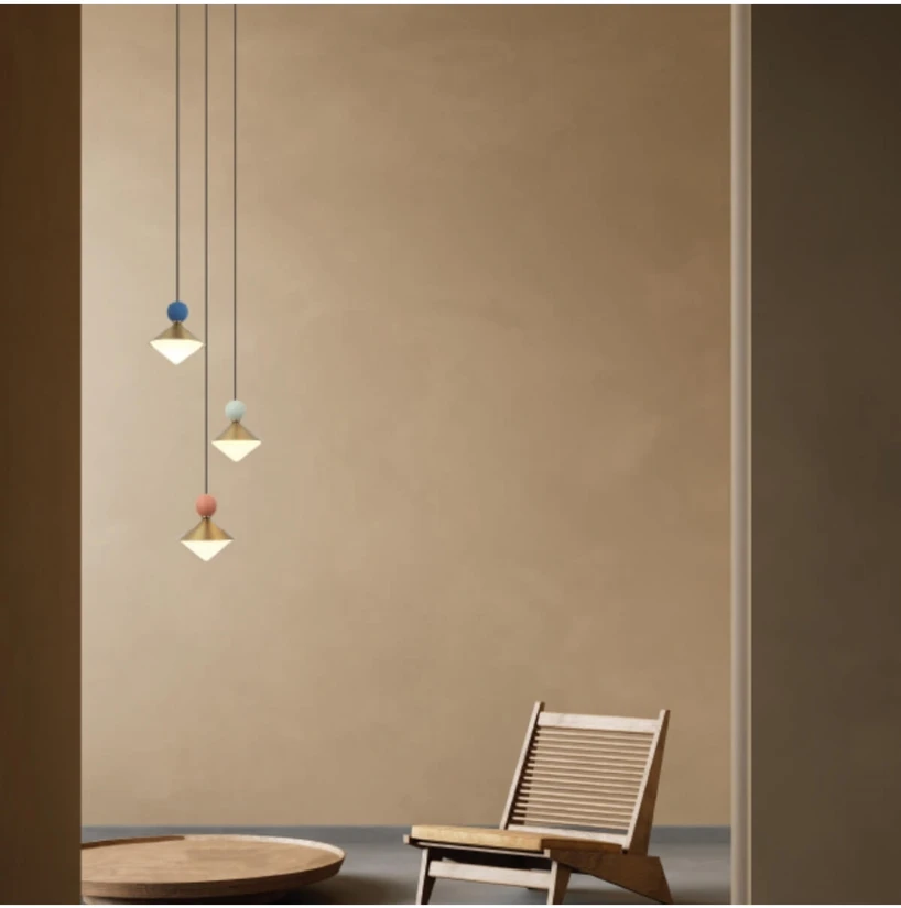 20W LED pakabinamas šviestuvas, rausvos/mėlynos/žalsvos/žalvario sp., 3000K, dimeriuojamas, 25101