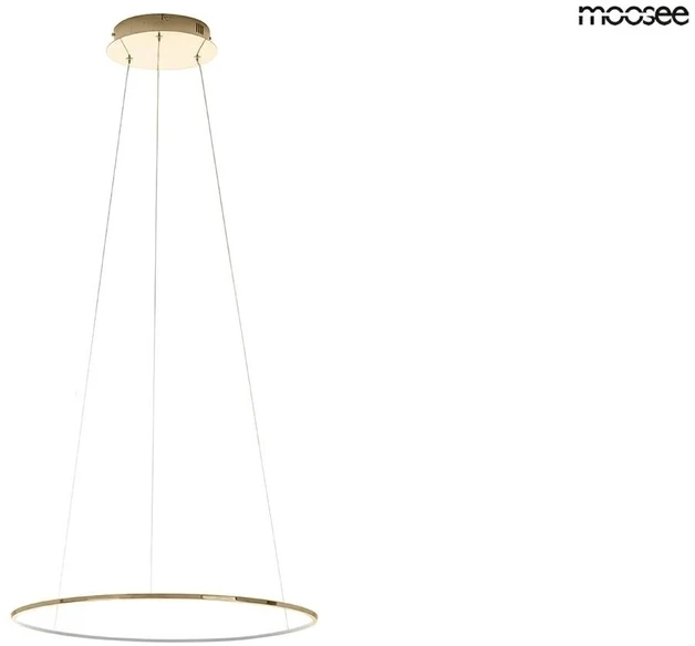 20W LED pakabinamas šviestuvas RING SLIM 40, aukso sp., 3000K, su nuotolinio valdymo pulteliu, dimeriuojamas