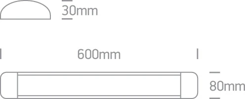 20W LED paviršinis linijinis šviestuvas, baltas, 3000K, 38120L/W/W