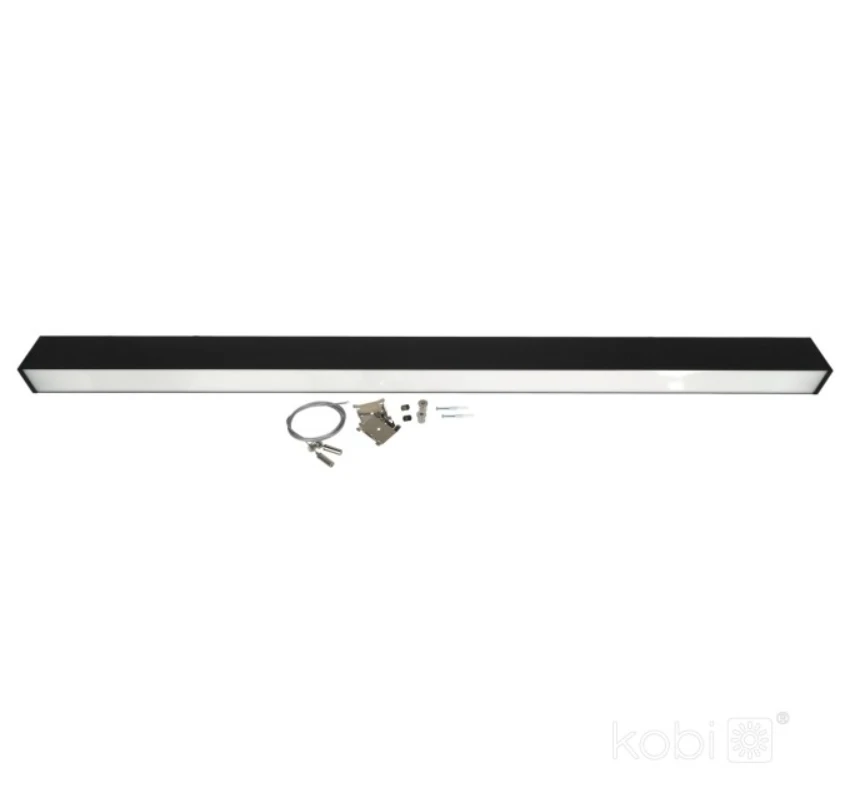 Pakabinamas šviestuvas 20W LED paviršinis/pakabinamas linijinis šviestuvas KOLINE K2 PROFESSIONAL, juodas, 3000/4000/6500K
