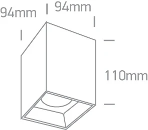 Lubinis šviestuvas 20W LED paviršinis šviestuvas, baltas, 3000K, 12120ZA/W/W
