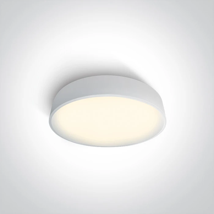 Lubinis šviestuvas 20W LED plafonas, baltas, 3000K, 62118D/W/W