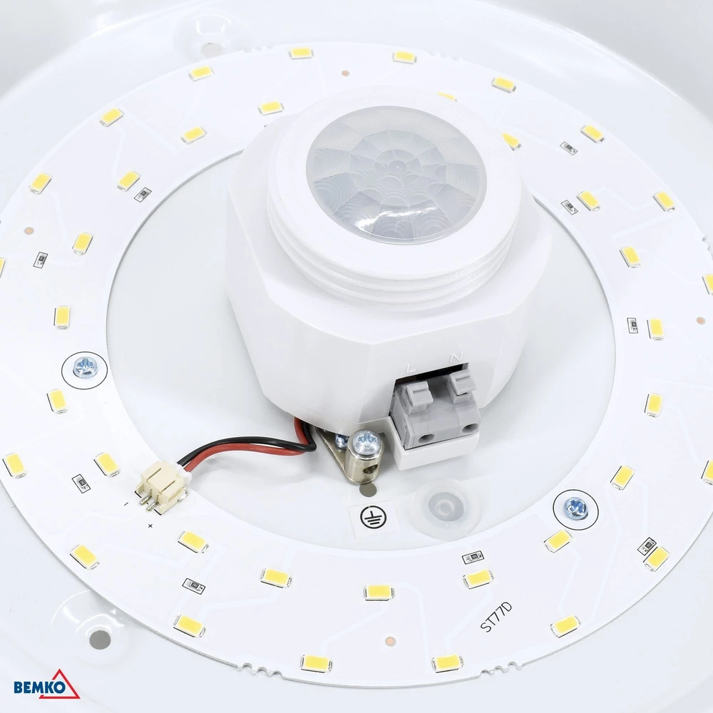 Lubinis šviestuvas Bemko 20W LED plafonas su judesio davikliu DORIA, baltas, 4000K