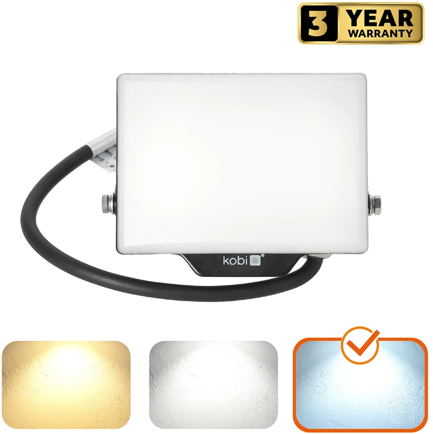 20W LED prožektorius DELYO MHN, juodas, 6000K, IP65