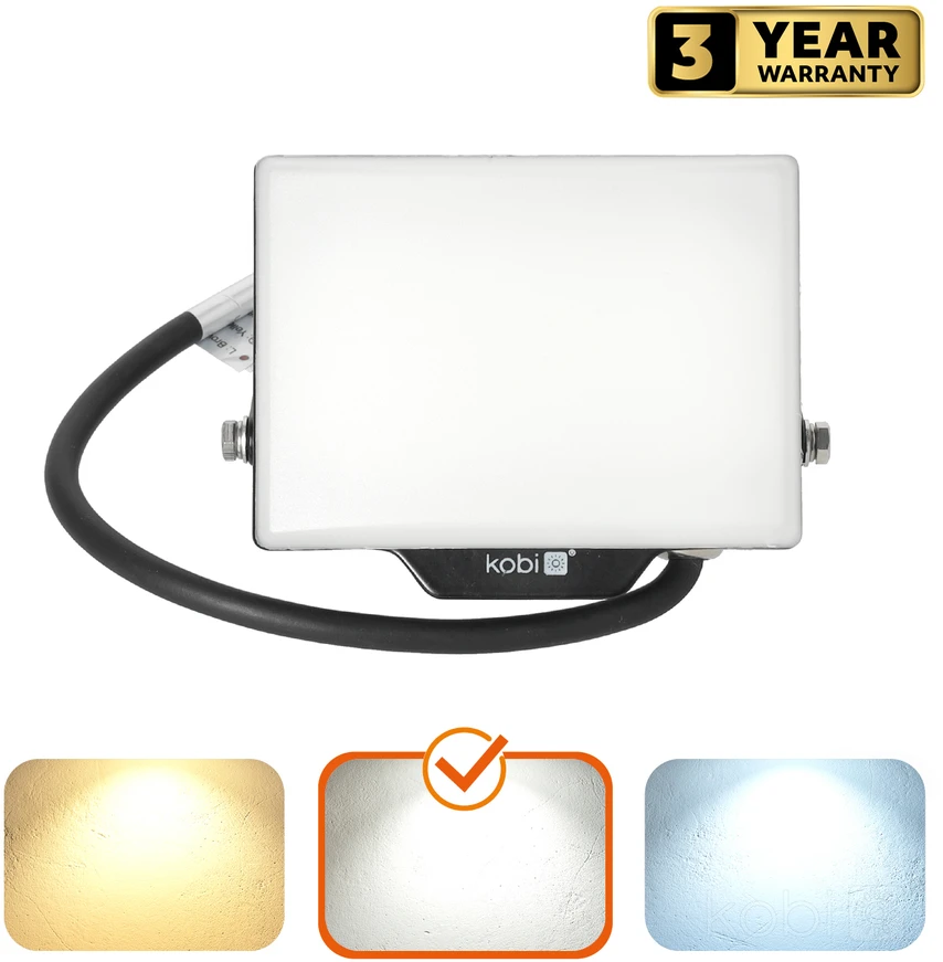 20W LED prožektorius DELYO MHN, juodas, 4000K, IP65