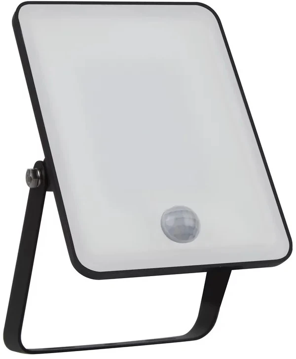 Ledvance 20W LED prožektorius ESSENTIALS, juodas, 4000K, su judesio davikliu