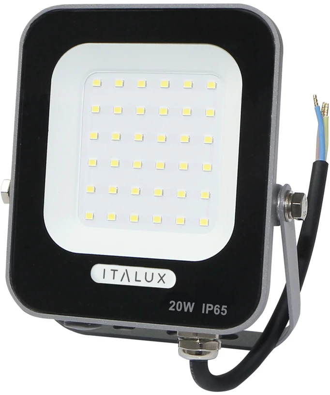 20W LED prožektorius KORTA, pilkas, 4000K