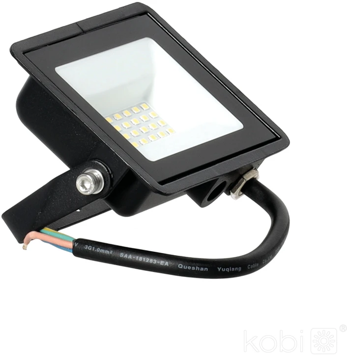20W LED prožektorius MH, juodas, 6500K, IP65
