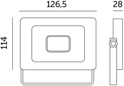 20W LED prožektorius MH, juodas, 6500K, IP65