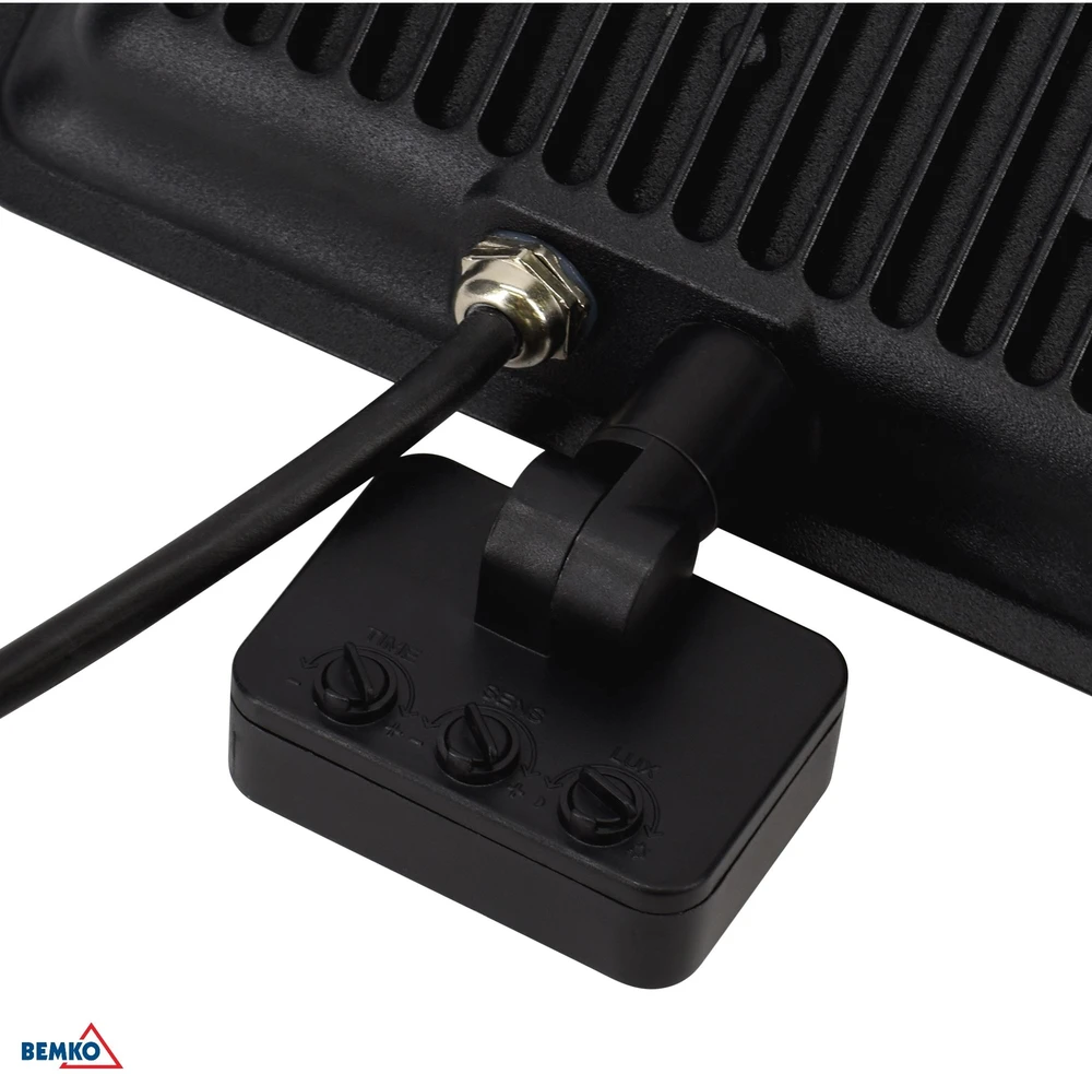 20W LED prožektorius su judesio davikliu LOFOT, juodas, 6000K, IP65
