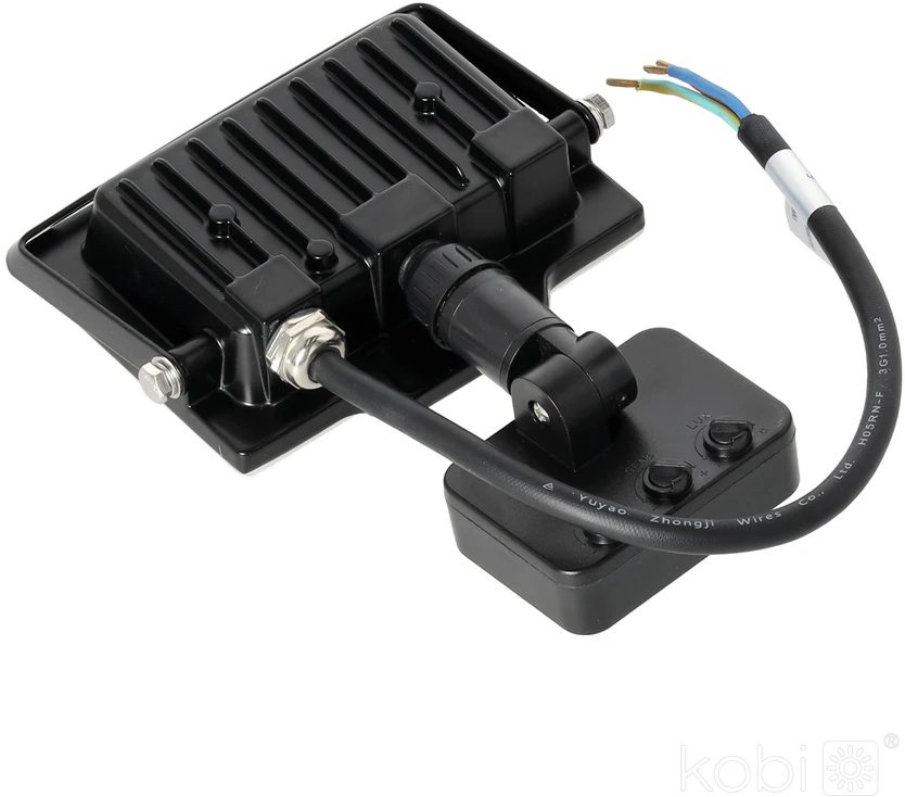 20W LED prožektorius su judesio davikliu DELYO MHNC, juodas, 4000K, IP54