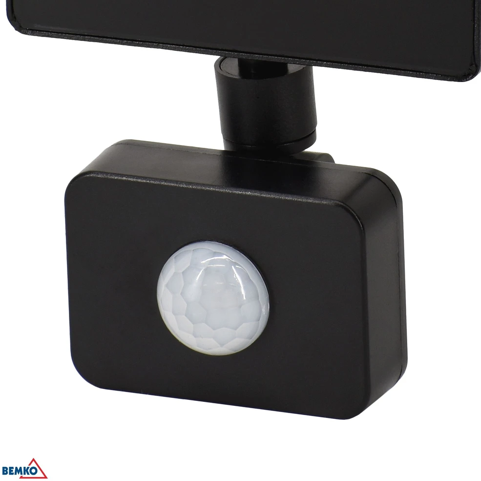 20W LED prožektorius su judesio davikliu LOFOT, juodas, 6000K, IP65
