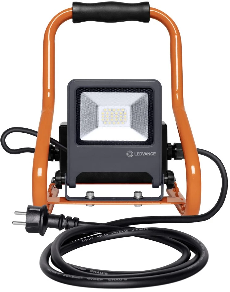 Ledvance 20W LED prožektorius su stovu WORKLIGHTS R-STAND SOCKET (GEN 2), tamsiai pilkas, 4000K