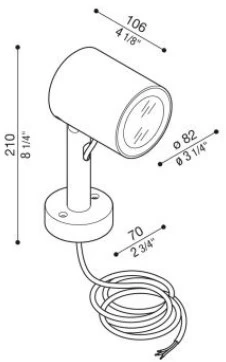 20W LED sieninis šviestuvas AGO PLUS, rudas, 3000K, 40°, IP66, su filtru nuo akinimo, dimeriuojamas