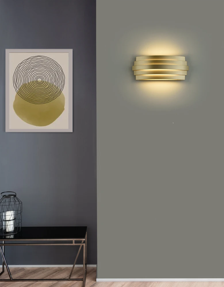 20W LED sieninis šviestuvas LUXUR, aukso/baltos sp., 2700/3000K, dimeriuojamas, A3840070ODT