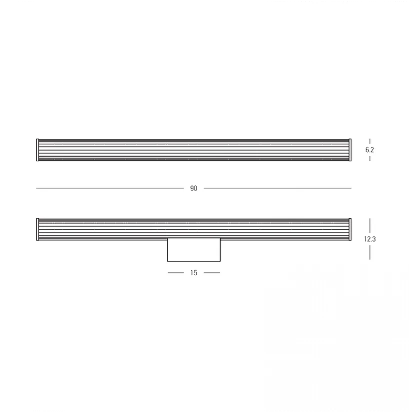 Sieninis šviestuvas 20W LED sieninis veidrodžio šviestuvas, baltas, 3000/4000K, IP44, 25457